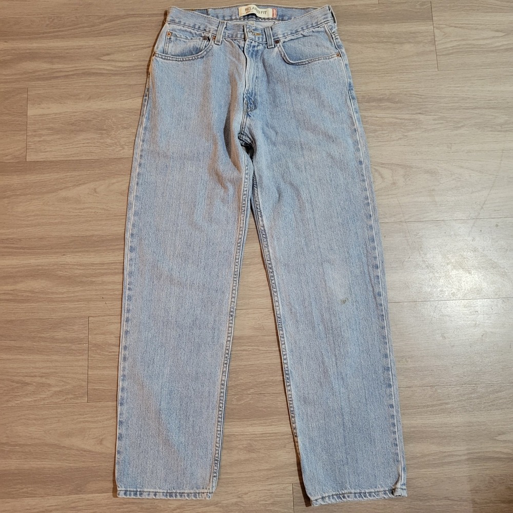 Levis 550 Relaxed Fit Light Wash Denim Jeans Mens 31x32 Vintage Style Y2K